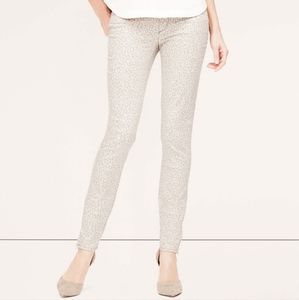 NWT LOFT Modern Skinny Ankle Zip Jeans - Animal Print